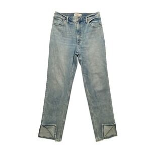 Abercrombie Fitch 90's Straight Ultra High Rise‎ Jeans Split Hem Women's 30 10